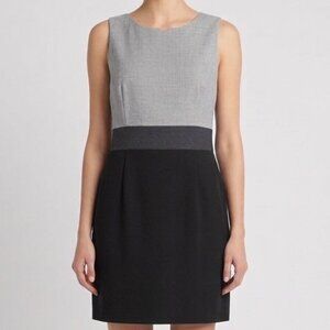 Pink Tartan Sleeveless Wool Blend Sheath Dress Size 10